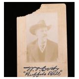 Signed Buffalo Bill Cabinent Card.