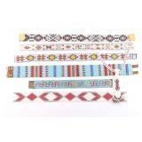 Large Lot of Native American Beaded Strips