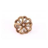 Ladies Antique Floral Diamond Brooch