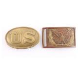Lot of Two US Civil War Belt Plates.