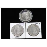 Lot of 3 Morgan Silver Dollars