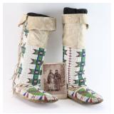 Beaded High-Top Moccasins