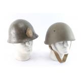 Lot of Two Military Helmets.