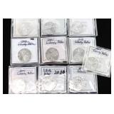 Lot of 10 Walking Liberty Silver Dollars