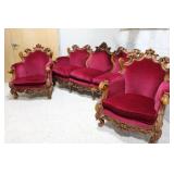 Victorian Sofa & 2 Chairs