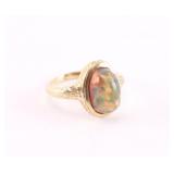 Boulder Opal in Yellow Gold