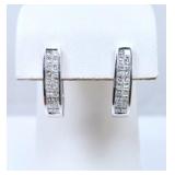 Dazzling Hoop Style Diamond Earrings