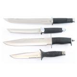 Lot of 4 Fixed Blade Knives