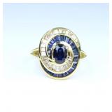 Stunning Ballerina Style Blue Sapphire