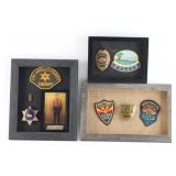 Collection of (3) Framed Badges