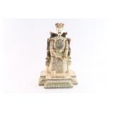 Carved Chinese Export Bone Emperor