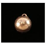 Gold 3D Volleyball Pendant