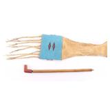 Blackfoot Sioux Pipe and Pipe Bag