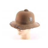 German WWII Afrika Korps DAK Sun Helmet.