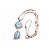 Navajo Turquoise and Sterling Necklace