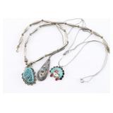 Lot of 3 Navajo Turquoise Necklaces