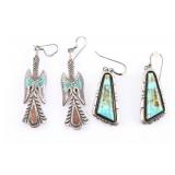 2 Pairs Of Navajo Earrings