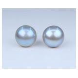 Gorgeous Silver Cultured Pearl Earrings