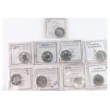 Lot of 10 Canadian Silver Maple Bullion Coins