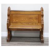 Oak Church Pew