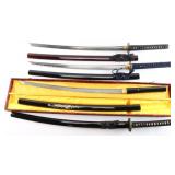 Lot of 4 Samurai Style Swords