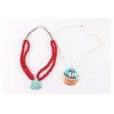 Lot of 2 Beaded Necklaces