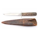 Early Iver Johnson Stag Handled Knife