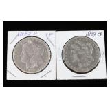 Lot of 2 Morgan Silver Dollars