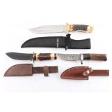 Lot of 3 Fixed Blade Knives