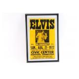1977 Elvis Concert Poster