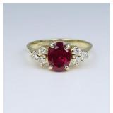 Beautiful G.I.A. Certified Lab Grown Ruby