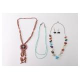 Lot of (3) Native American Beaded Necklaces