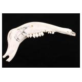 Painted Cow Jaw Bone