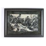 Original Black and White Water Color