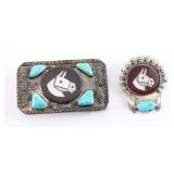 Lot of (2) Zuni Jewelry Pieces