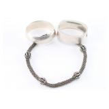 Silver Bead Mesh Necklace and 2 Bracelets