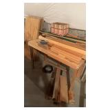 Scrap wood and model  train set up table