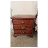 Solid Cherry 3 drawer side table, bedside, stand,
