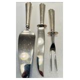 3 sterling silver handled serving pieces, Fairfax