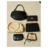 6 vintage purses, including patent leather black