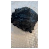Antique black mink, fur hand muff