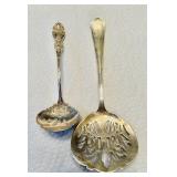 2 sterling silver 925 serving pieces, large 7 1/2