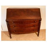 Antique mahogany 3 drawer secretary desk