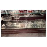 Five pieces of Glass serving pieces, includes a