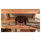 Collection of vintage record albums, many