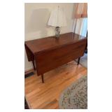 Antique four leg gate leg table, two large drop