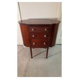 Martha Washington sewing box table, with three