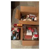 Vintage O gauge train houses, buildings, barn,