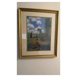 2 framed Claude Monet prints, nice gold frames,