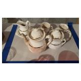 Vintage child size, tea set, the gold trim,